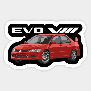 rally red evo 8 Sticker